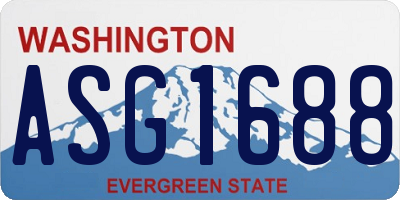 WA license plate ASG1688
