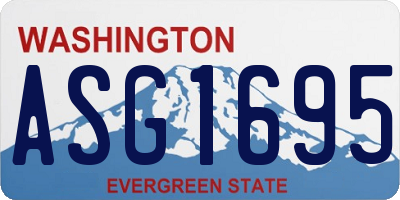 WA license plate ASG1695