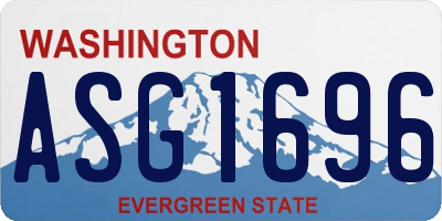 WA license plate ASG1696