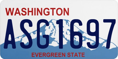WA license plate ASG1697