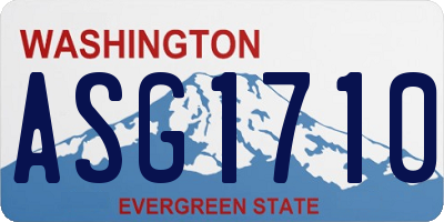 WA license plate ASG1710