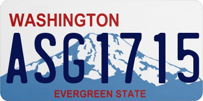 WA license plate ASG1715