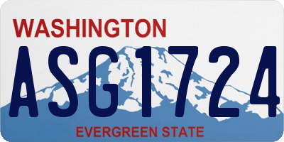 WA license plate ASG1724