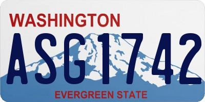 WA license plate ASG1742