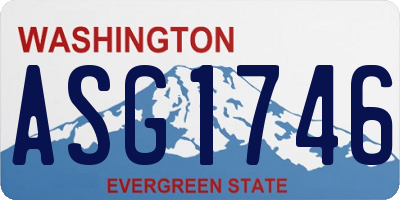 WA license plate ASG1746