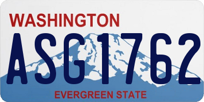 WA license plate ASG1762