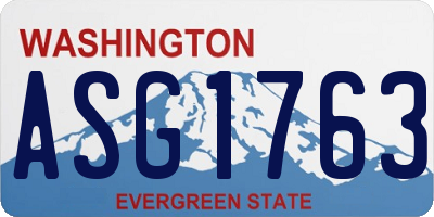 WA license plate ASG1763