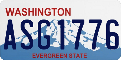 WA license plate ASG1776