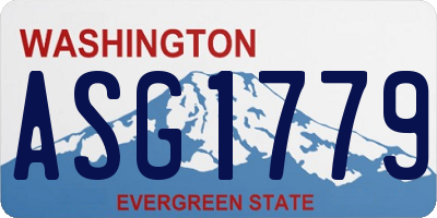 WA license plate ASG1779