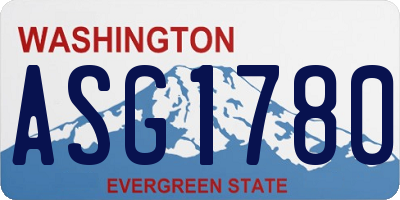 WA license plate ASG1780