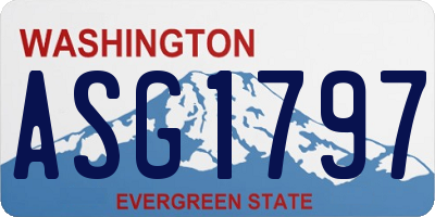 WA license plate ASG1797
