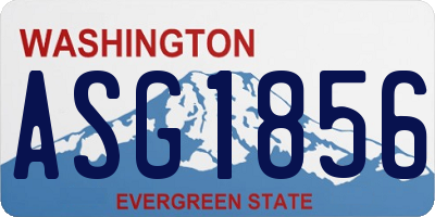 WA license plate ASG1856