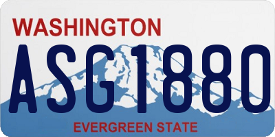 WA license plate ASG1880