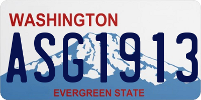 WA license plate ASG1913