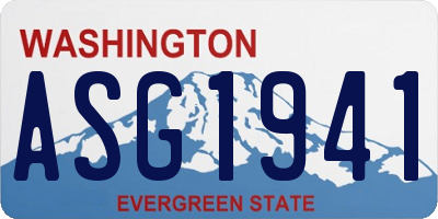 WA license plate ASG1941