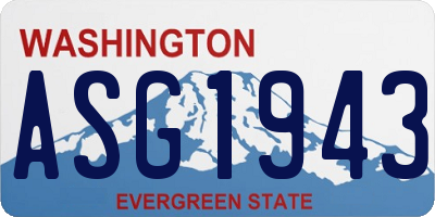WA license plate ASG1943