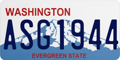 WA license plate ASG1944