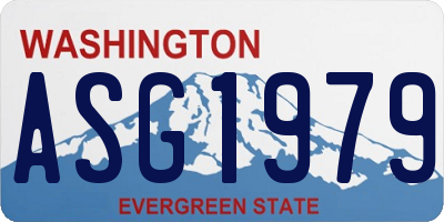 WA license plate ASG1979
