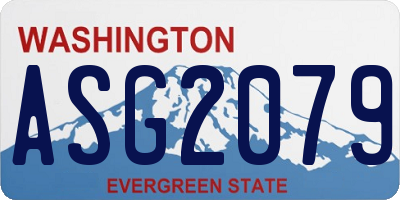 WA license plate ASG2079