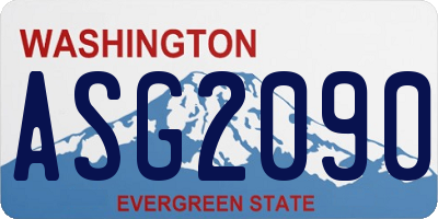 WA license plate ASG2090