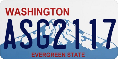 WA license plate ASG2117
