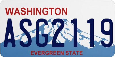 WA license plate ASG2119