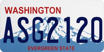 WA license plate ASG2120