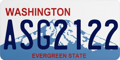 WA license plate ASG2122