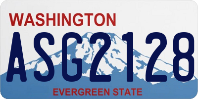 WA license plate ASG2128