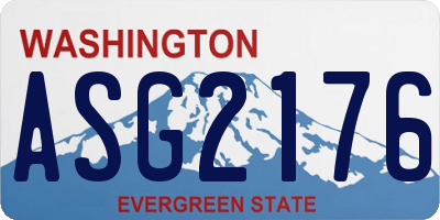 WA license plate ASG2176