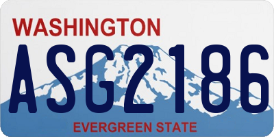 WA license plate ASG2186