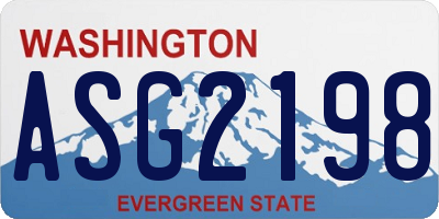 WA license plate ASG2198