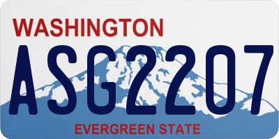WA license plate ASG2207