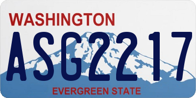 WA license plate ASG2217