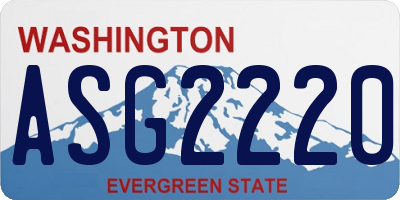 WA license plate ASG2220