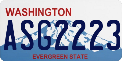 WA license plate ASG2223