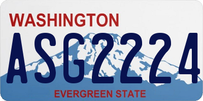 WA license plate ASG2224