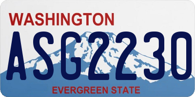 WA license plate ASG2230