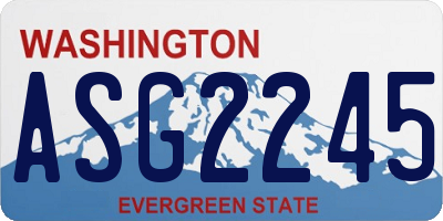 WA license plate ASG2245