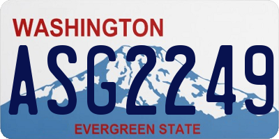 WA license plate ASG2249