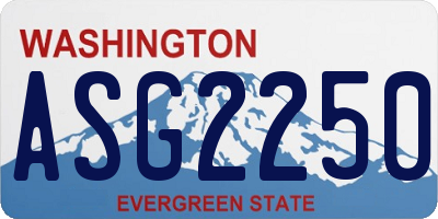 WA license plate ASG2250