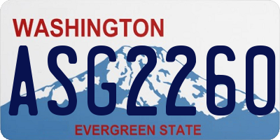 WA license plate ASG2260