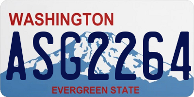 WA license plate ASG2264