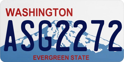 WA license plate ASG2272