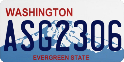 WA license plate ASG2306