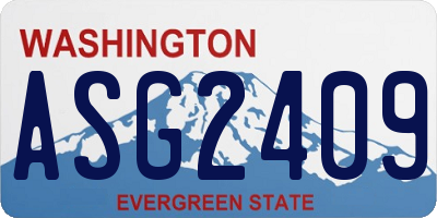 WA license plate ASG2409