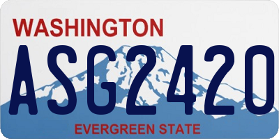 WA license plate ASG2420