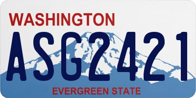 WA license plate ASG2421