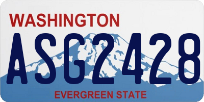 WA license plate ASG2428