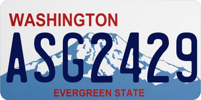 WA license plate ASG2429
